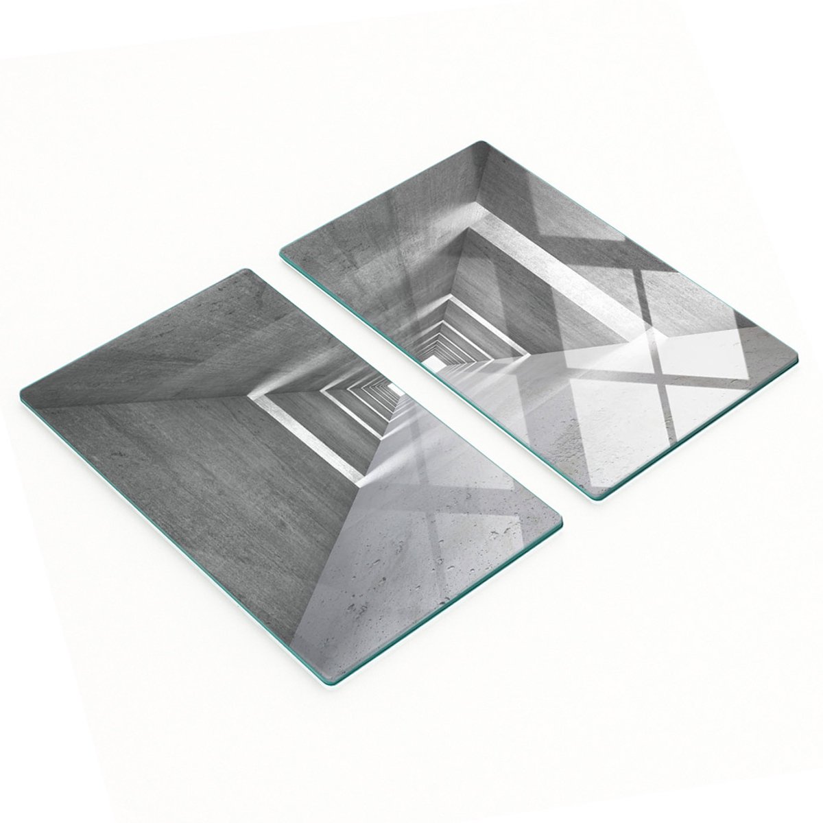 Multifunctionele decoratieve keukenplanken van gehard glas en beton, 2x30x52 cm