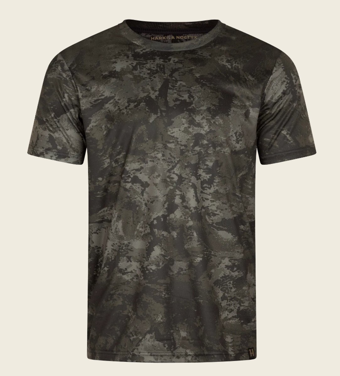 Härkila NOCTYX camo S/S t-shirt Outdoor T-shirt Scandinavisch T-shirt Jacht T-shirt Korte mouwen T-shirt Camo T-shirt Maat -2XL