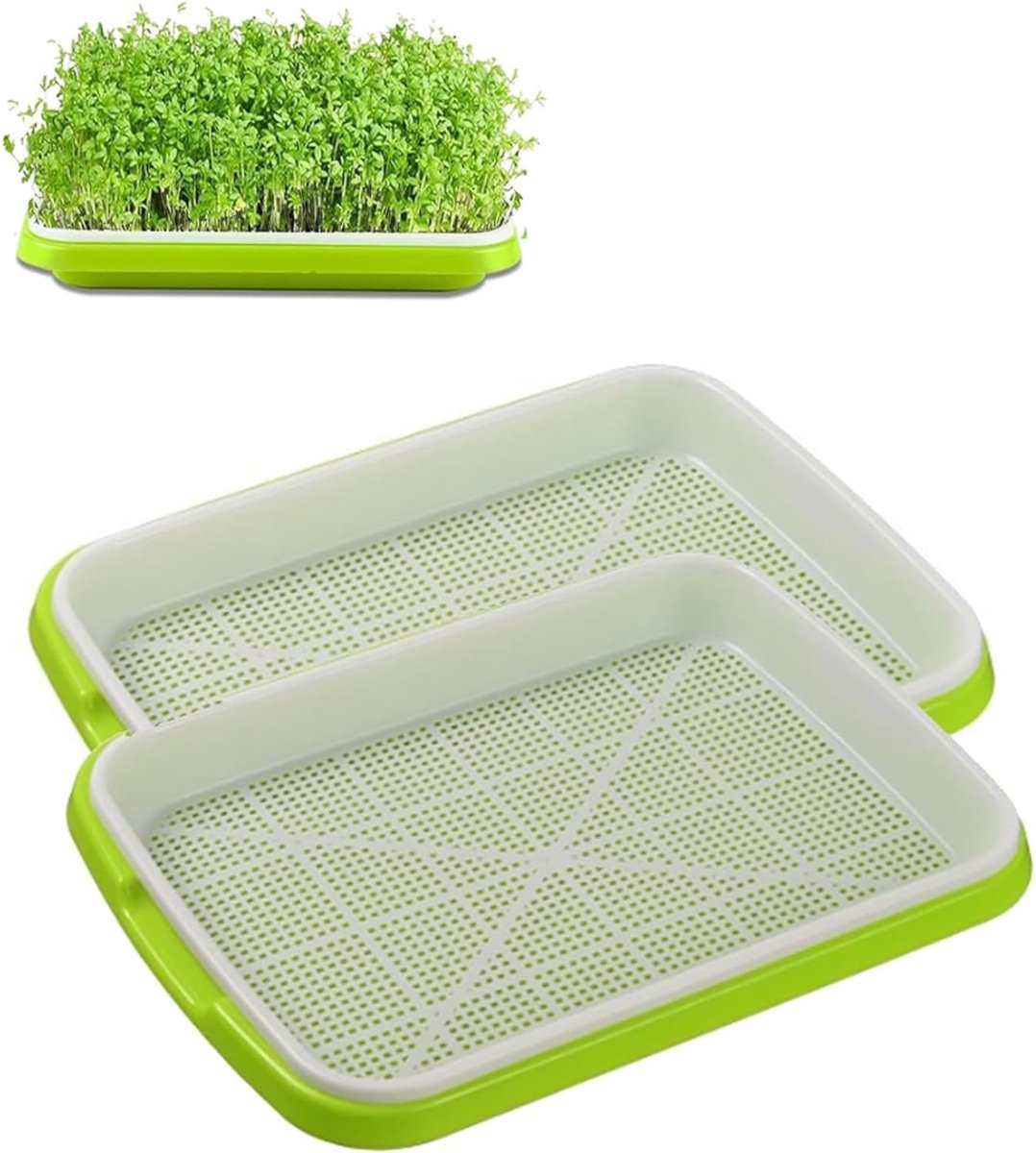 CLVP® Kiempot voor Kiemzaden - Kiemtoren - Wit en groen