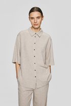 MSCH Copenhagen Mschviana Ginia 3/4 Shirt Dames - Jurken - Beige - Maat M/L