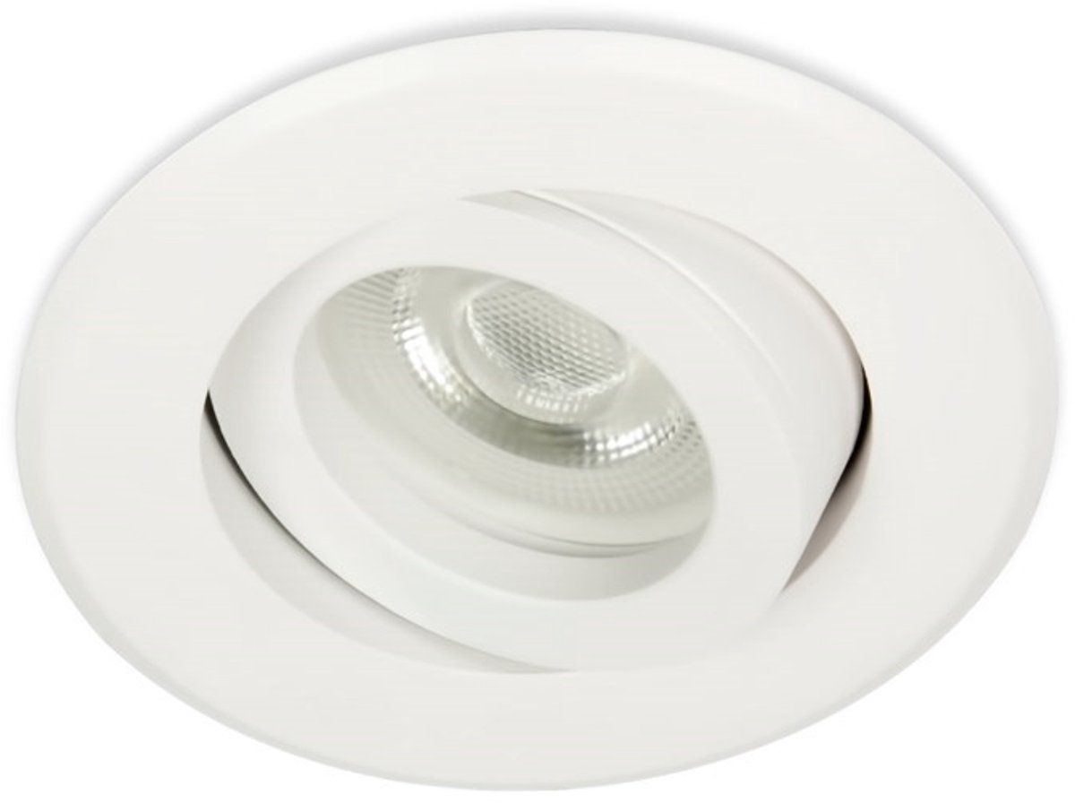 Inbouwspot Guido rond wit - 2700K - 2 jaar garantie - zaagmaat 53-55mm