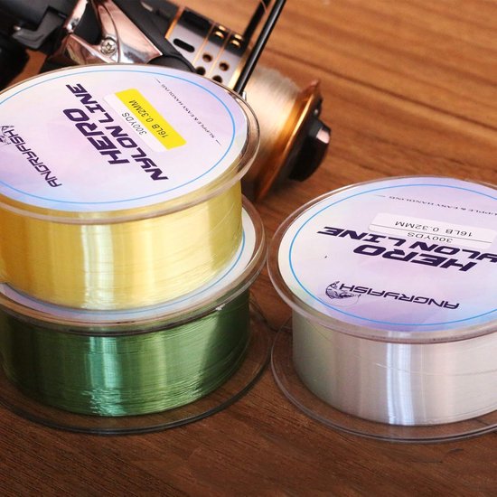 Vislijn Nylon - Monofilament Lijn - Zee Vissen - Super Slijtvast - 300M 40lbs - Geel — afbeelding 2