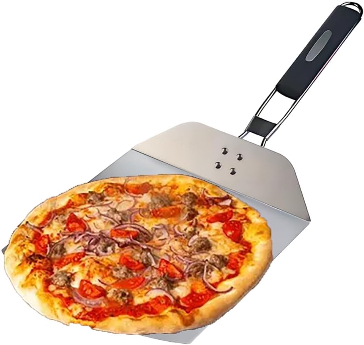 Pizza Schep - Pizza Paddle - Perfecte Pizza - Ovenbestendig Metaal - 25x57cm - Zilver