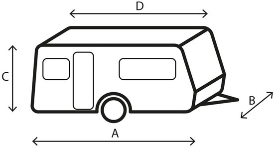 Brunner Caravanhoes Design 12M - Voor Caravans van 550-600 cm - Ademend & Waterafstotend - 4-Lagen UV-Bescherming - Windvast - Met Opbergtas — afbeelding 2