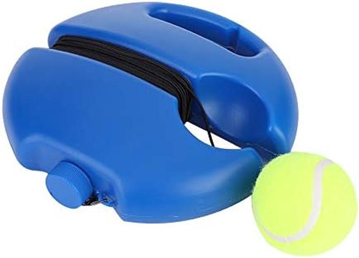 Tennisbal Trainingsapparaat - Rebound Bal - Tennis Oefenen - Zelfstudie Basis - 21cm Basis - Blauw