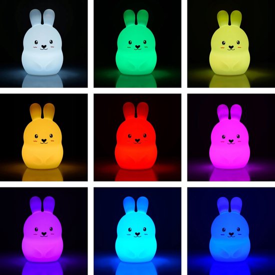 SEVERNO Kids - Kinderlamp - LED - Silicium - Afstandsbediening - Konijn van SEVERNO Kids — afbeelding 4