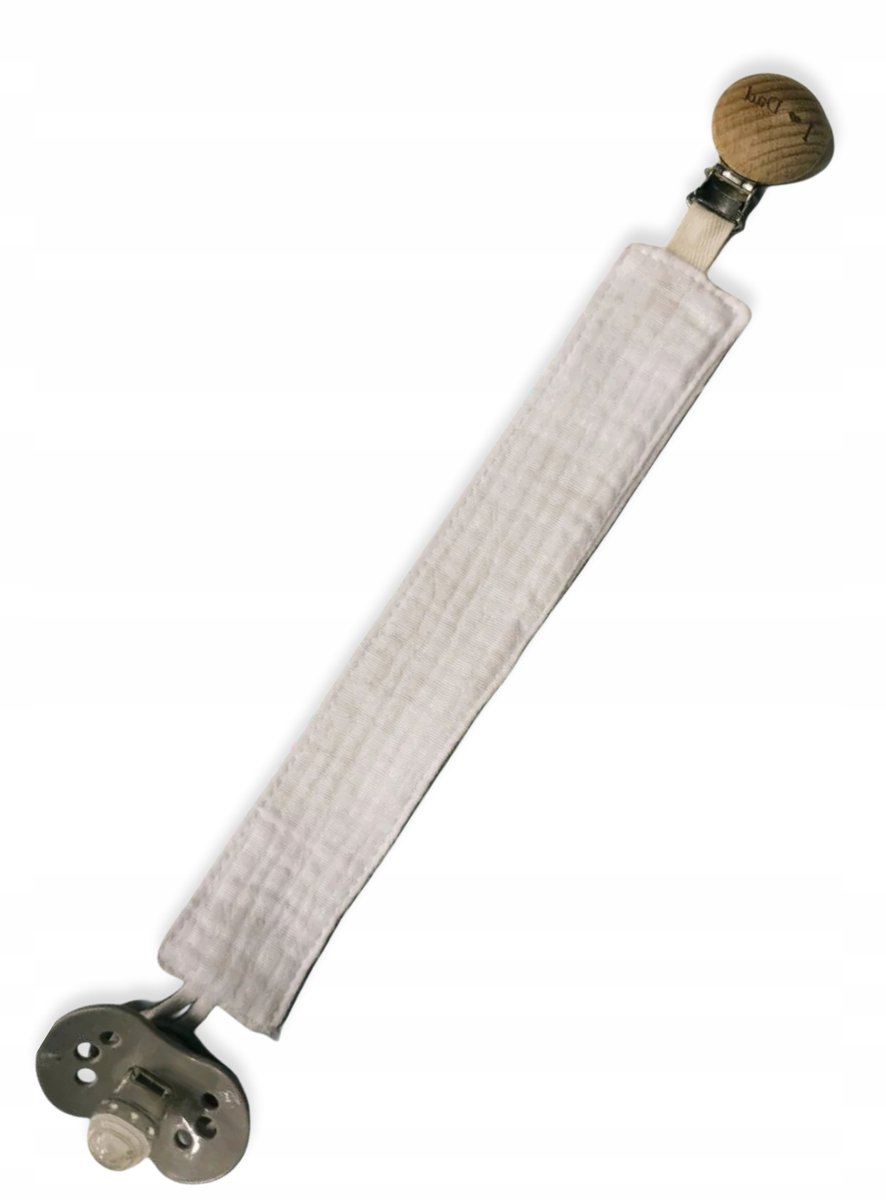 Dartomik - Muslin Dummy Clip - Houten Klip - Katoen - Crème
