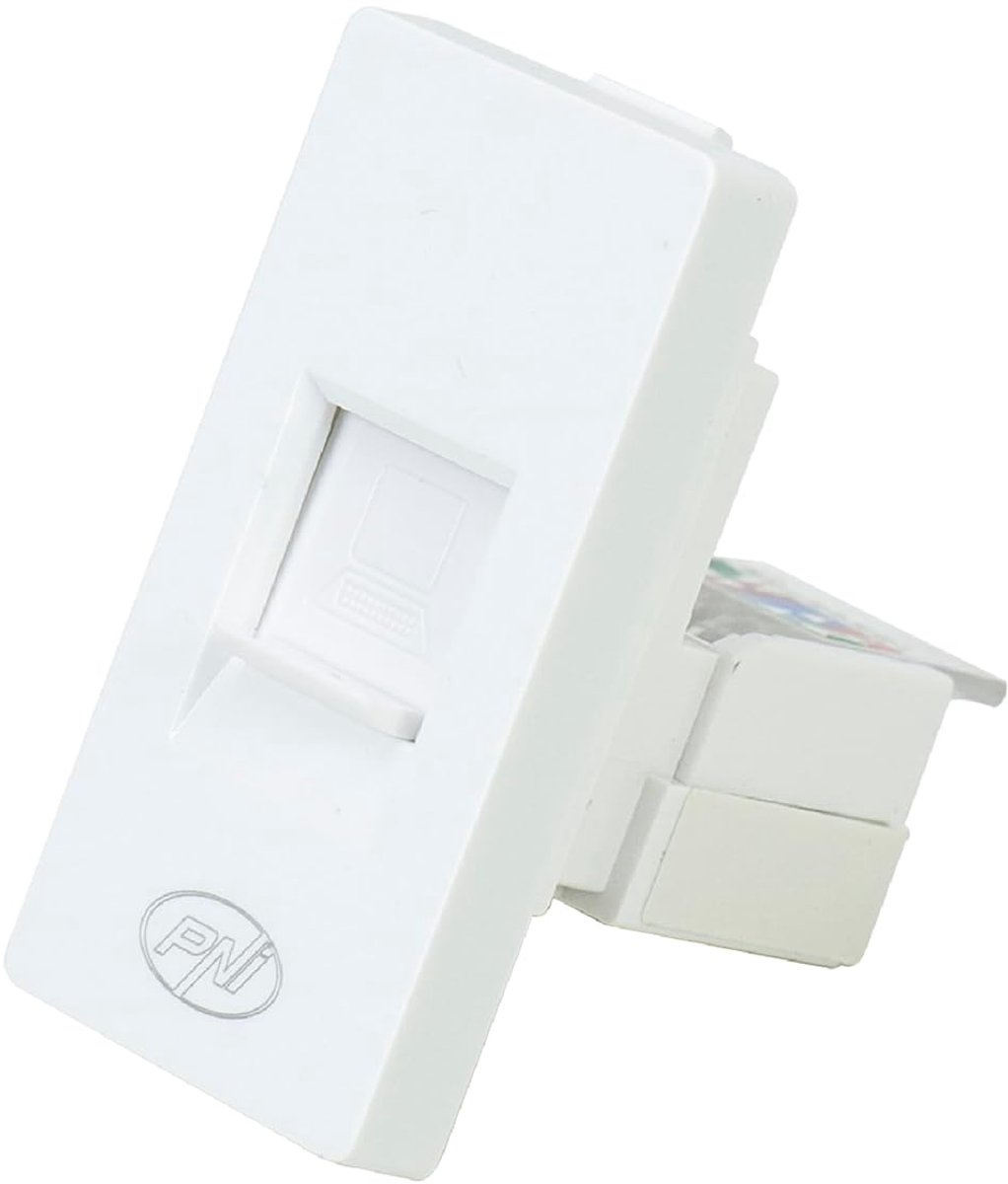 Internet Stopcontact - Netwerk Module - Inbouw Installatie - Modulair Ontwerp - 49 x 30 mm - Wit