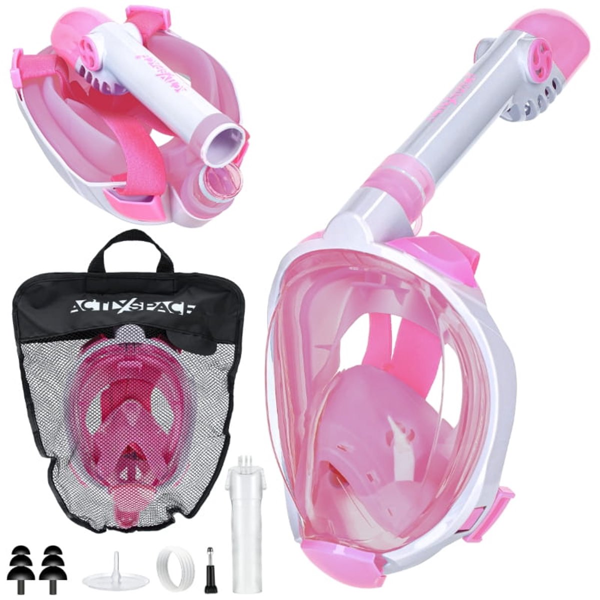 ACTIV SPACE - Snorkelmasker - Pink - Voor Kinderen - Volledig Gezicht