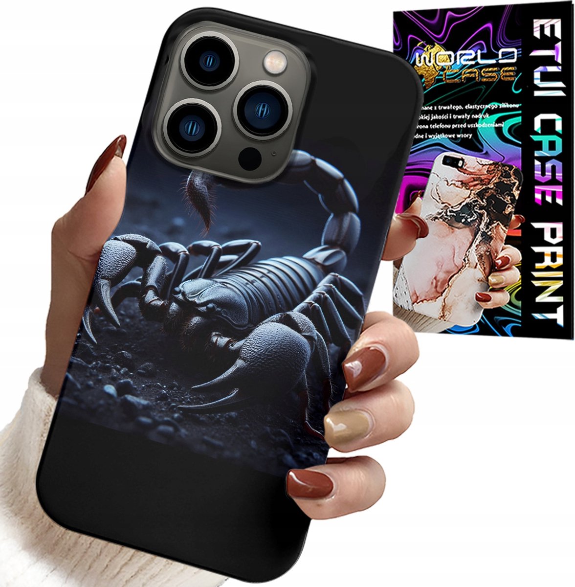 HOESJE VOOR IPHONE 16 PRO MAX - SCHORPIOEN, SCHORPIOENEN + HYDROGEL FILM