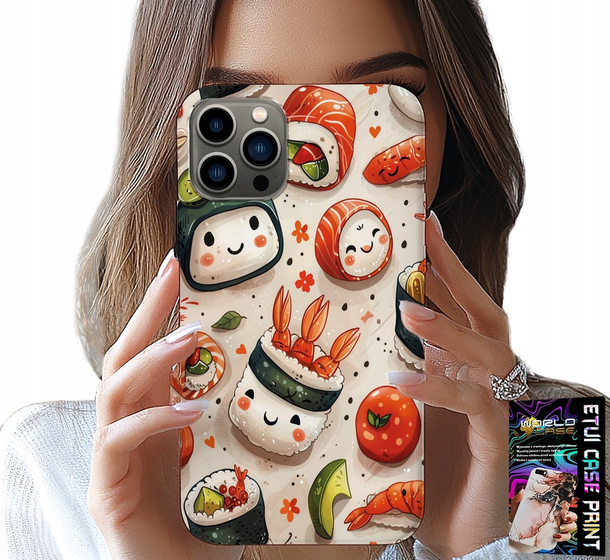 iPhone 11 Pro hoesje - schattig hoesje met lachende sushi