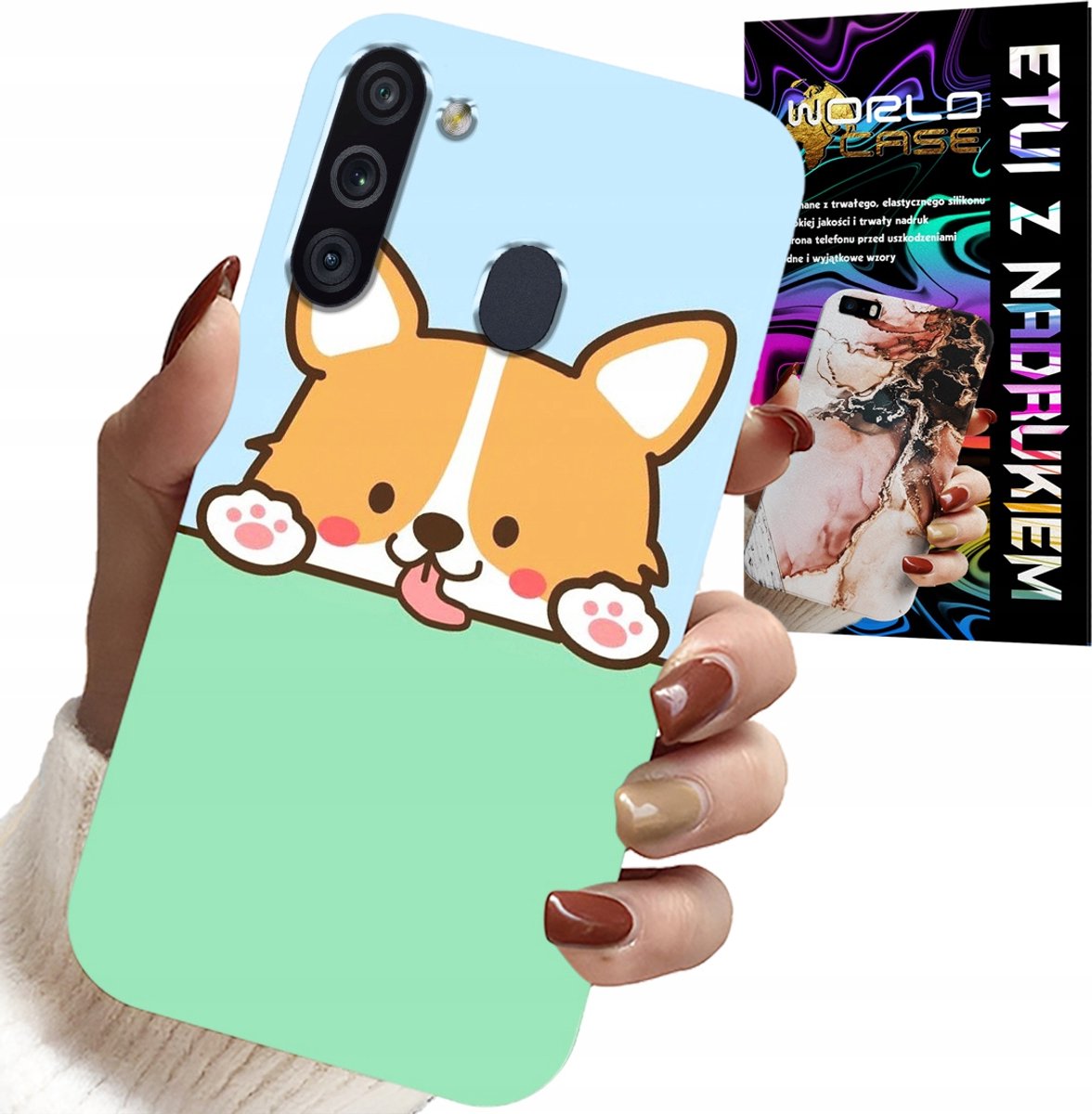 HOESJE VOOR SAMSUNG GALAXY A21 - LEUKE HONDEN MET SPROOKJESPATROON