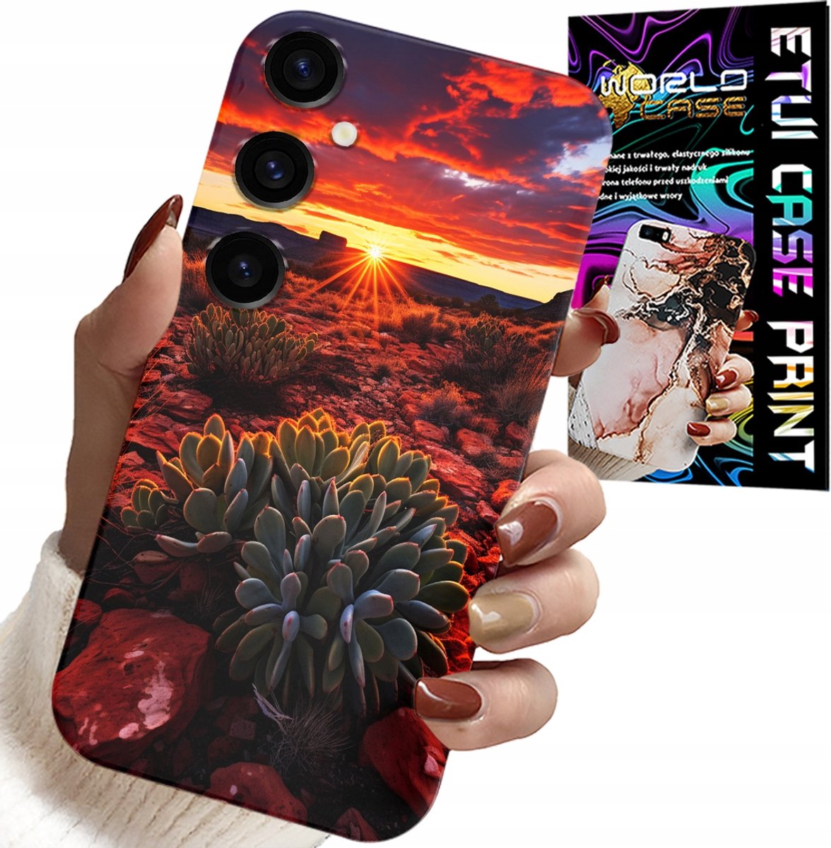 HOESJE VOOR SAMSUNG GALAXY S24 PLUS - MEXICAANSE WOESTIJN UITZICHTEN HOESJE + GLAS
