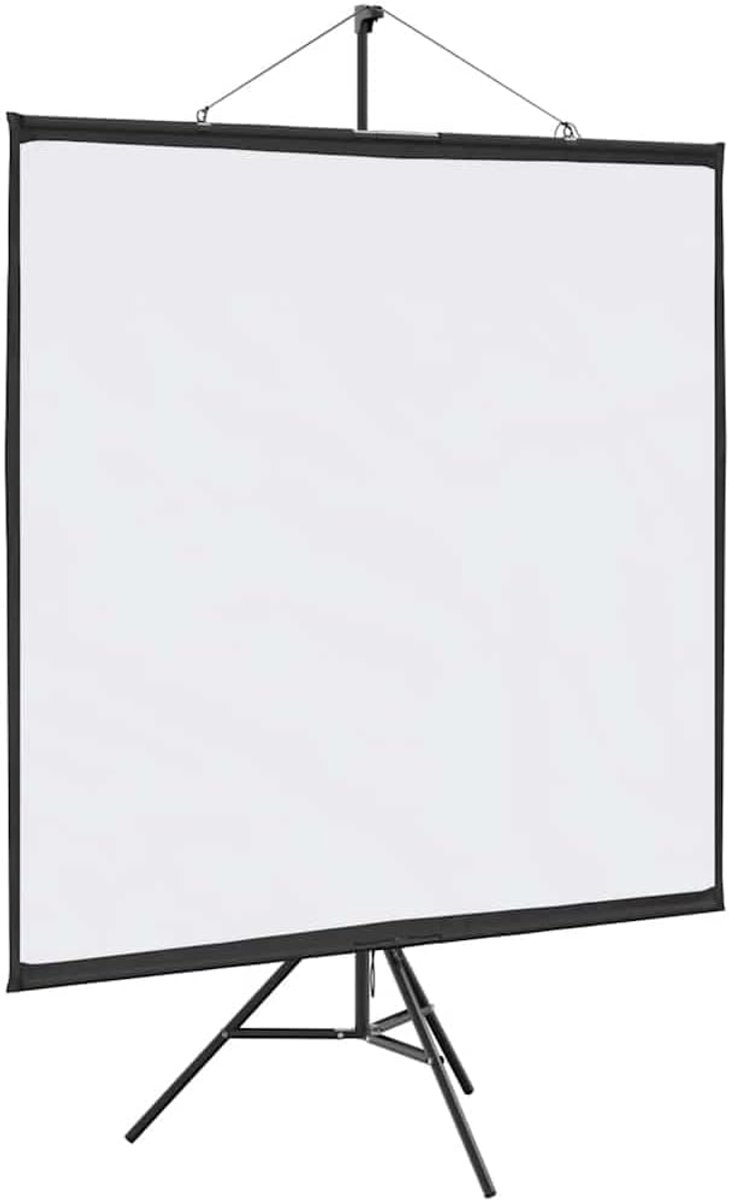 Projectiescherm Statief - Beamer Scherm - Thuisbioscoop Creëren - Mat Polyester Oppervlak - 67 Inch 1:1 - Wit