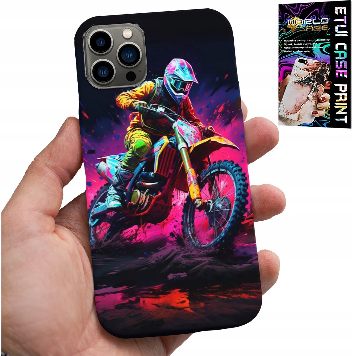HOESJE VOOR IPHONE 11 PRO MAX - MOTORFIETS, MOTOCROSS EXTREME RACING