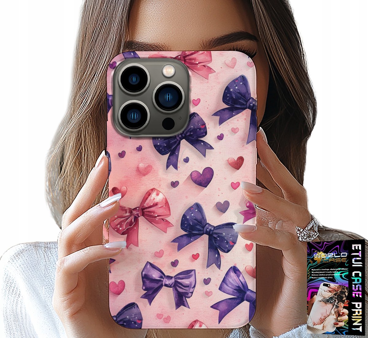 HOESJE VOOR IPHONE 16 PRO MAX - KLEURRIJKE LINTEN MET LINTENPATRONEN + GLAS