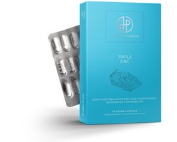 Perfect Health Triple Zinc 25 mg - Bisglycinaat, Methionine & Citraat met Koper - 30 Vegan Capsules - Ondersteunt Immuunsysteem, Huid, Haar & Nagels