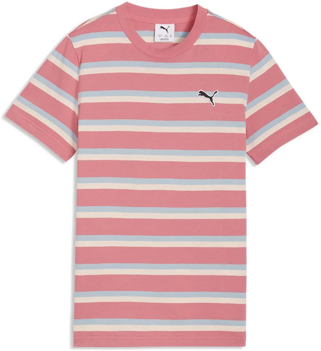 Puma Ess Elevated Striped T-shirt Met Korte Mouwen 13-14 Years Kinderen Roze