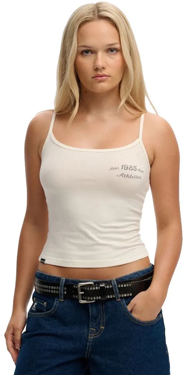 Superdry Athletic Essential Graphic Cami Mouwloos T-shirt XS Vrouw Wit