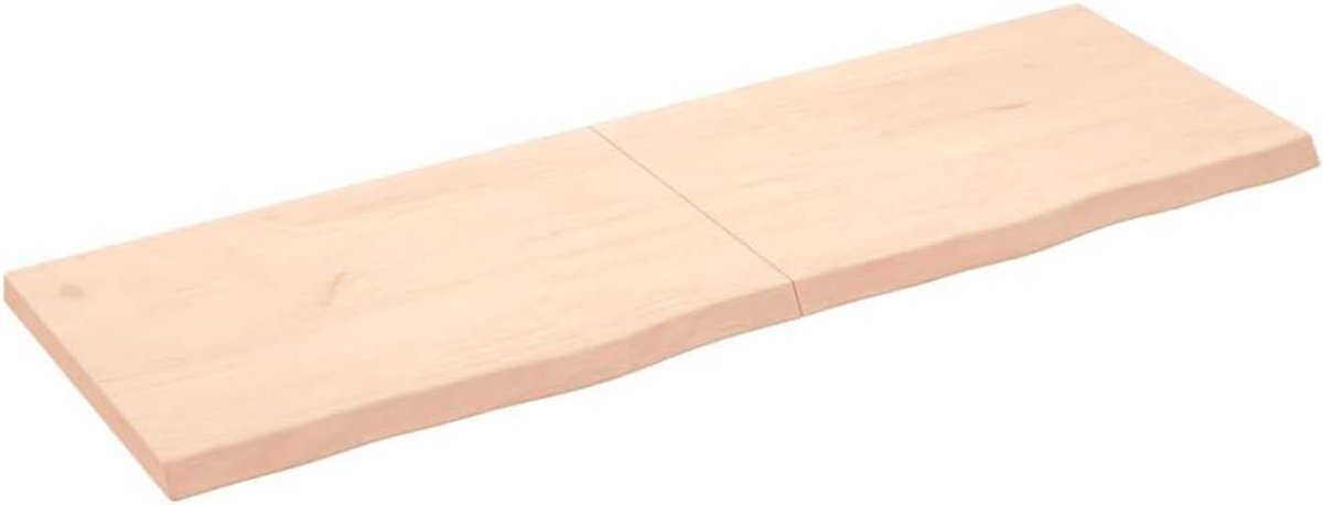 Wandschap Massief Eikenhout - Muurplank Wandrek - Extra Opbergruimte - Handgemaakt Natuurl