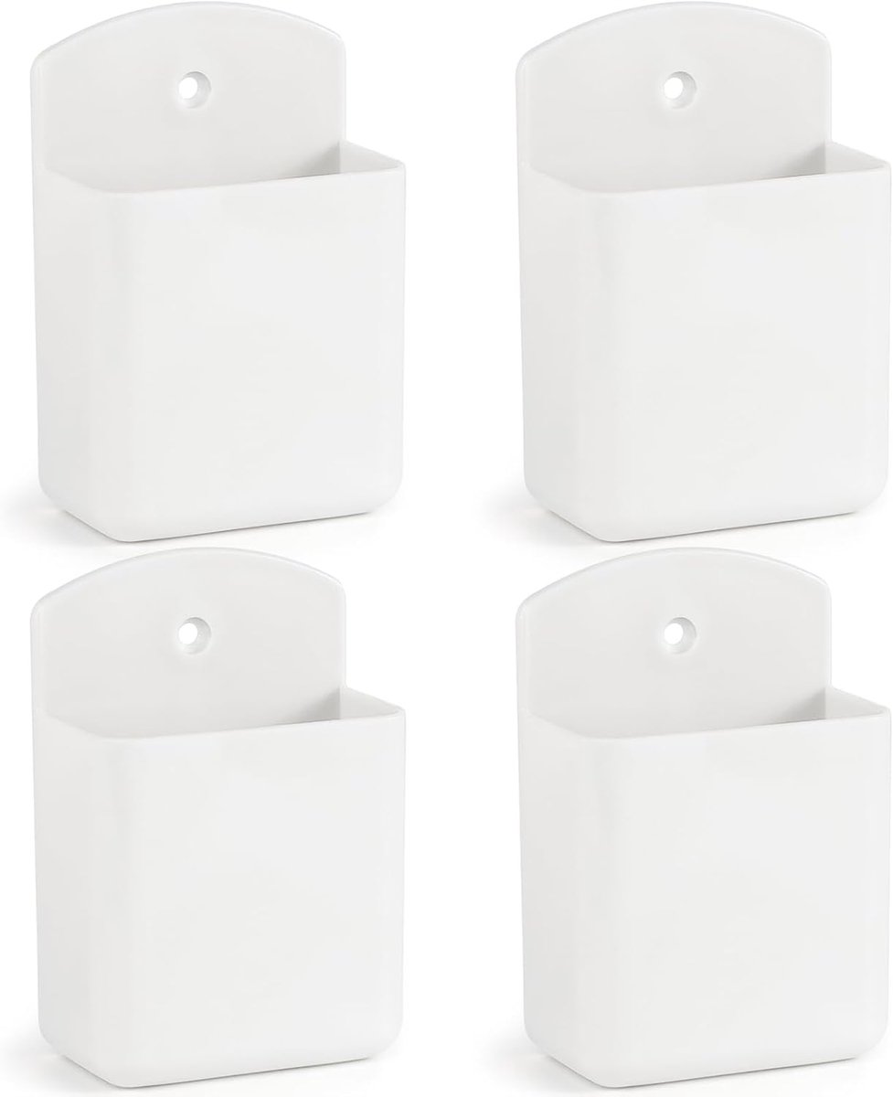 Afstandsbediening Houder - Opbergaccessoires - Thuis Kantoor - Zelfklevende Muurbevestiging - 65x35x100mm - Wit