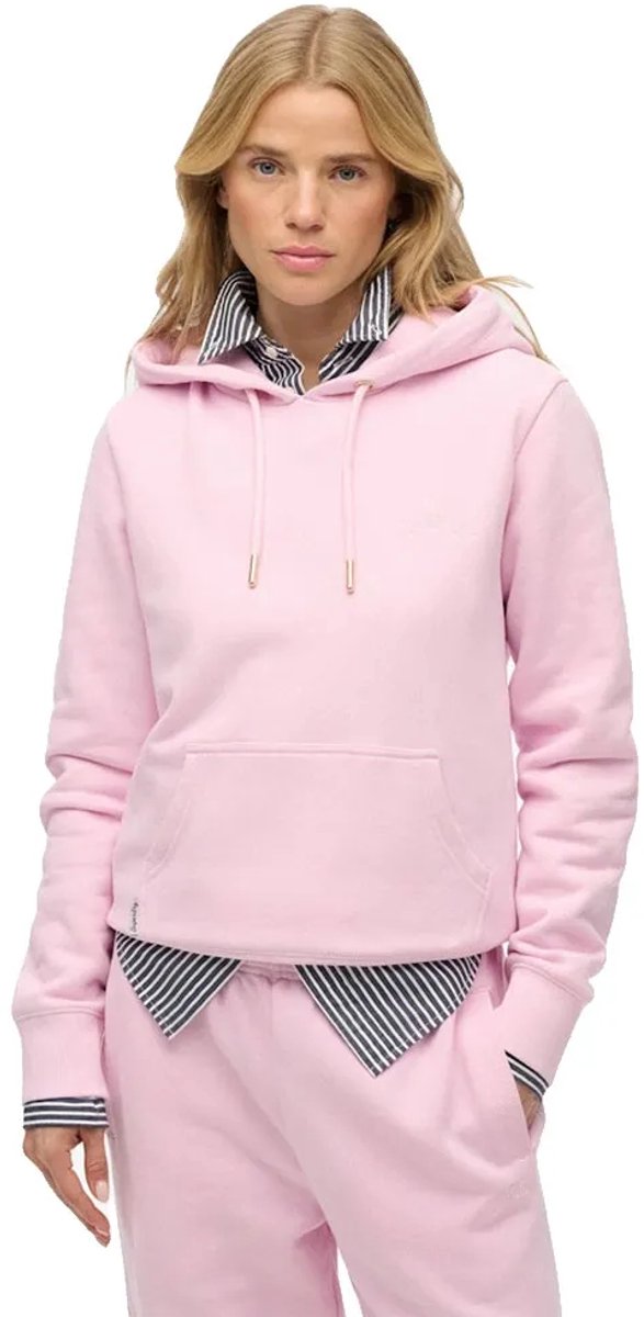 Superdry Essential Logo Geborduurde Hoodie Dames Hoodies Zwart