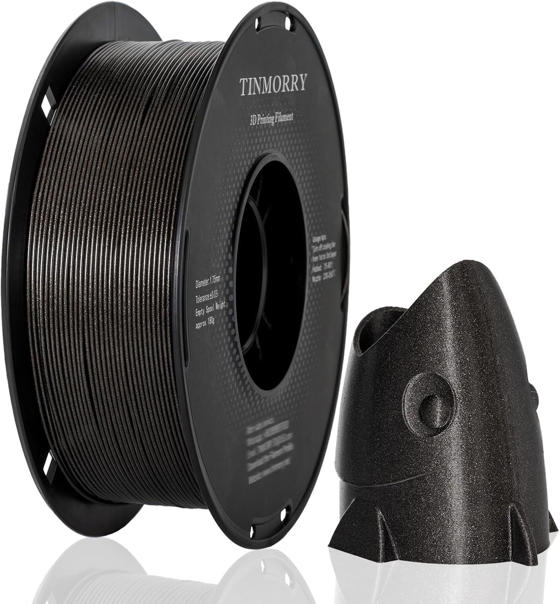 PETG Filament - 3D Print Materiaal - FDM Printer - Glinsterend Effect - 1.75 mm - Zwart