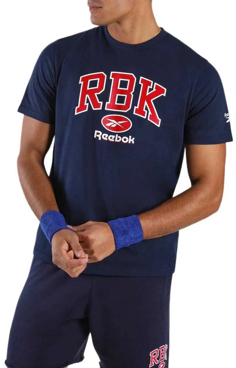 Reebok Collegiate T-shirt Met Korte Mouwen M Man Marineblauw