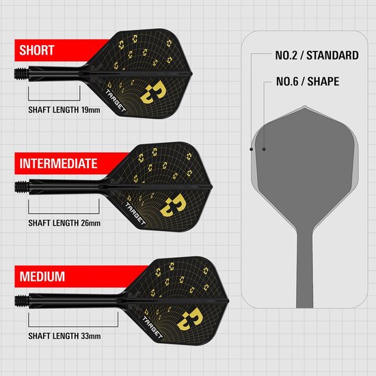 Target K-Flex Bolide NO6 - Dart Flights van Merkloos — afbeelding 4