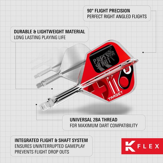 Target K-Flex Press Start NO6 - Dart Flights van Merkloos — afbeelding 3