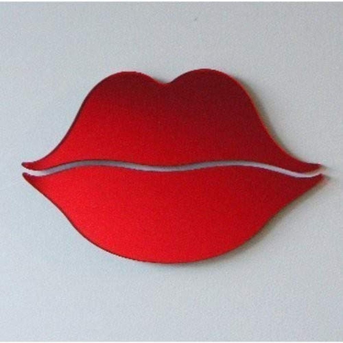 Lippen Spiegel - Wanddecoratie - Snel Klaarmaken - Onbreekbaar Acryl - 35x30cm - Rood
