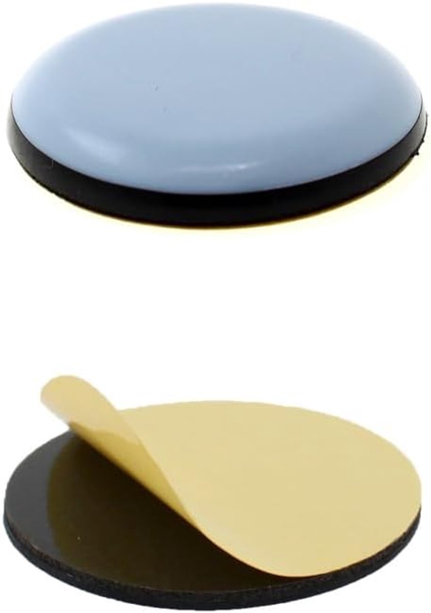 Meubelglijders - Vloerbeschermers - Meubels Verplaatsen - Zelfklevend PTFE - 40mm Rond - Grijs