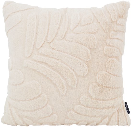 Sierkussen Furry Leaves Ecru | 45 x 45 cm | Housse de coussin | Polyester