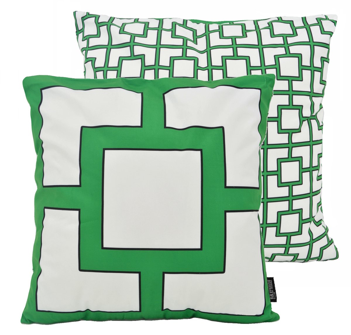 Gek op Kussens! Sierkussen Graphic Chain Groen | 45 x 45 cm | Katoen/Polyester