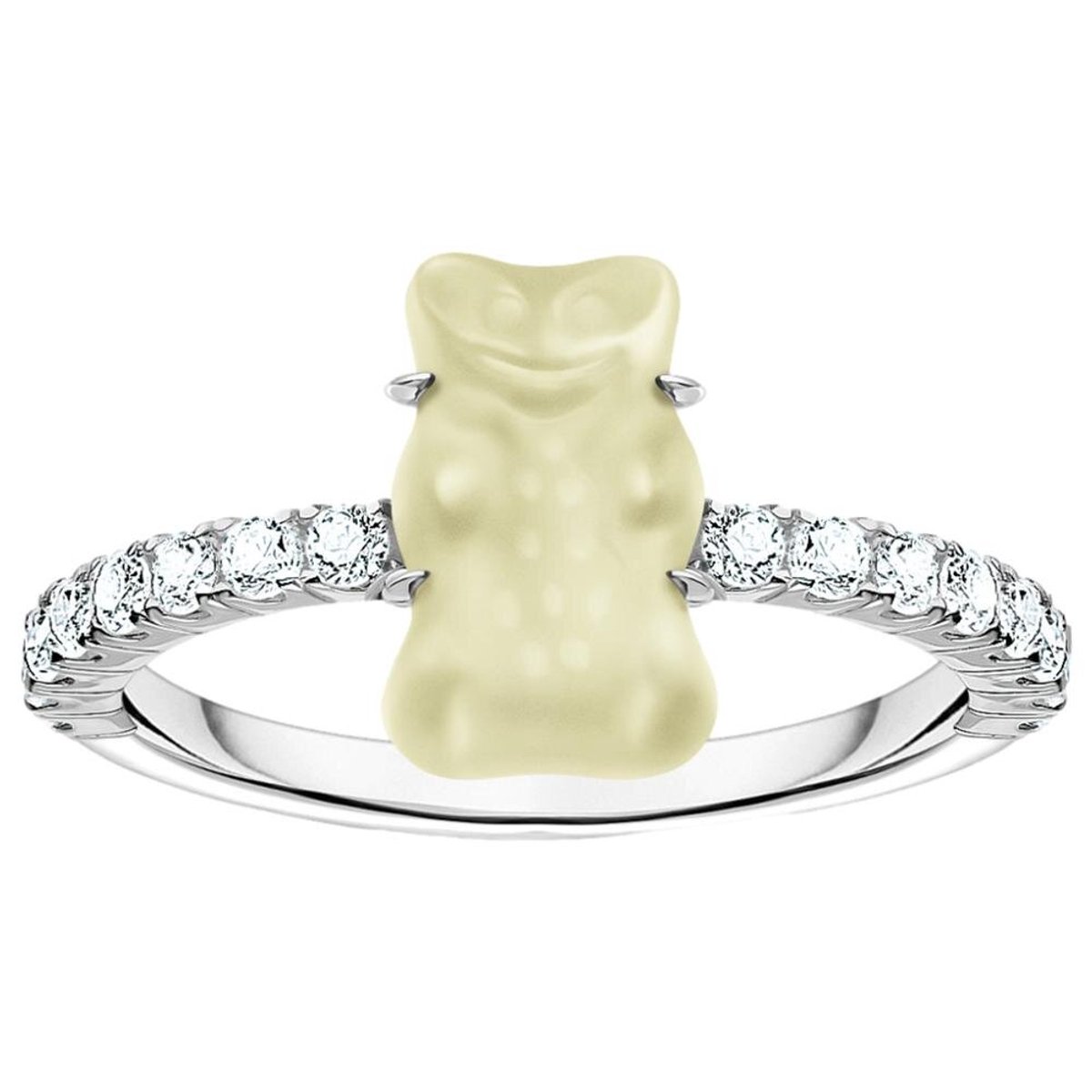 Thomas Sabo - TR2459-052-14-52 - Ring - 925 zilver - Dames - Goldbär wit - Ringmaat 52