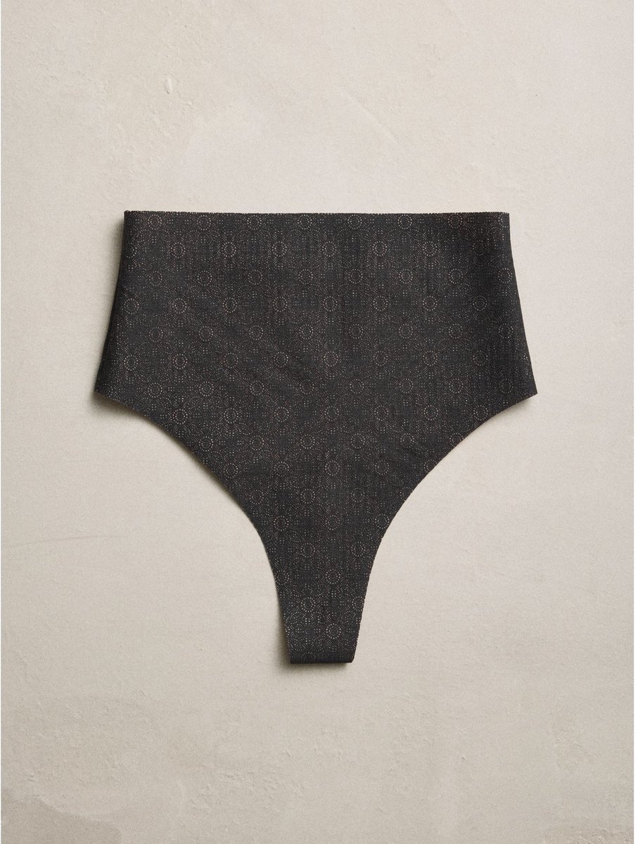 Next - Dames - N. Premium vormgevende string met hoge taille - Zwart
