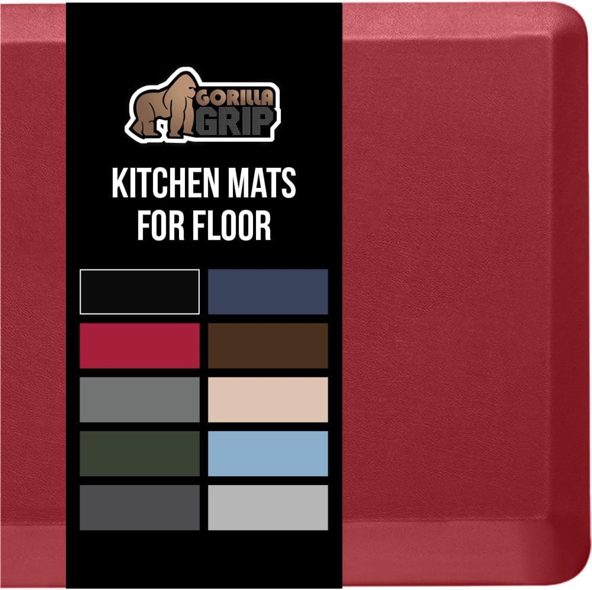 Keuken Vloermat - Anti-vermoeidheid Mat - Lang Staan - Extra Dik Schuim - Rood