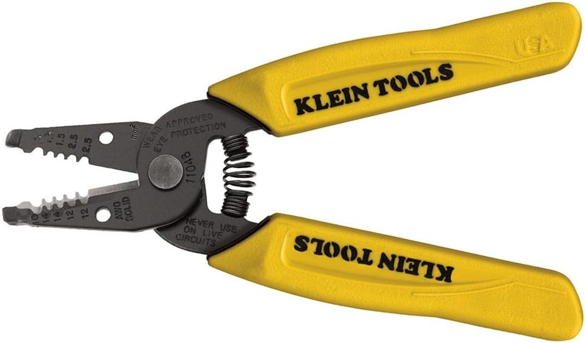 Draadstripper Tang - Draadknipper - Elektra Aanleggen - Stripped Twee Draden - 6 1/4 Inch - Geel