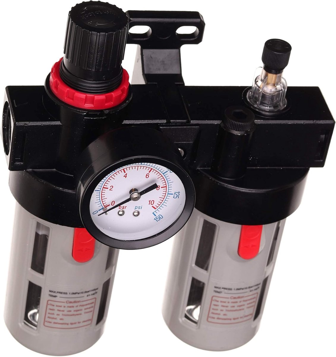 Perslucht Service Unit - Luchtregelaar Oiler - Compressor Gereedschap - Reguleert Luchtdruk - 31x31x11 cm