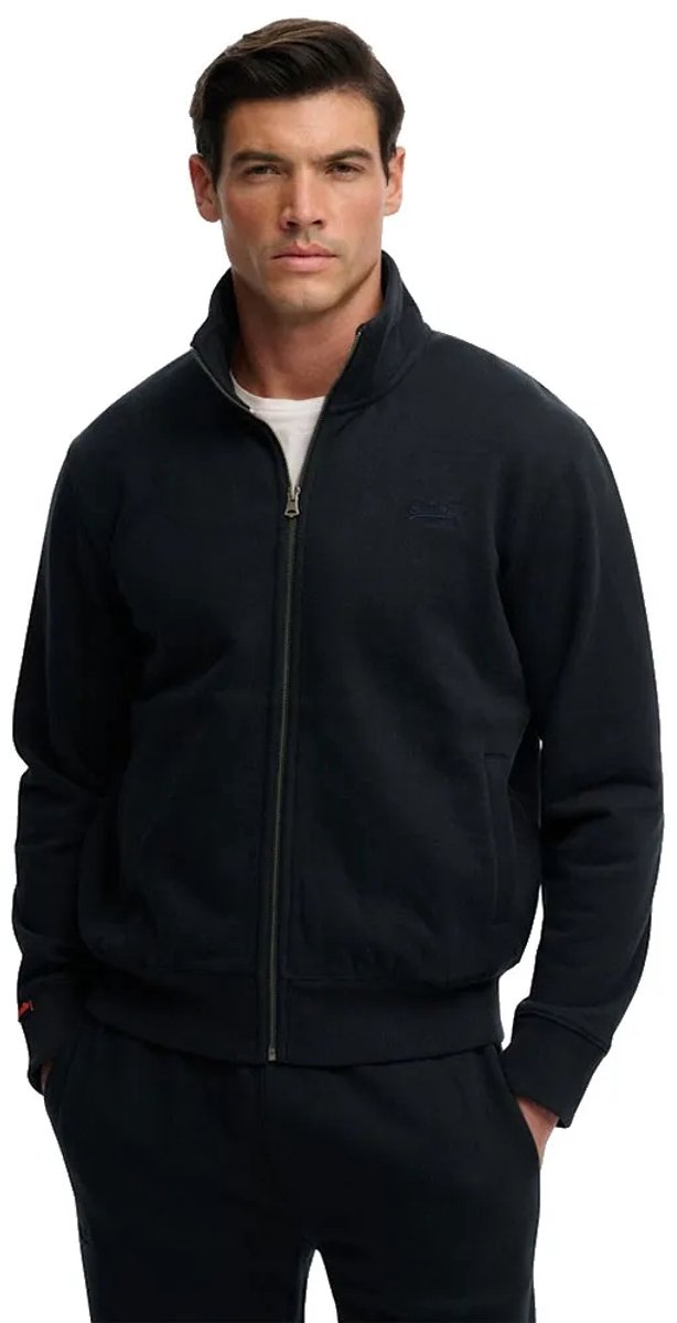 Superdry Essential Logo Sweatshirt Met Rits S Man Marineblauw