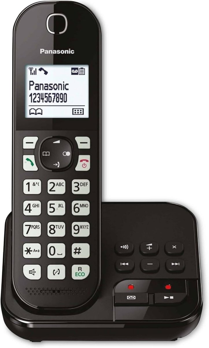 Draadloze Telefoon - DECT Telefoon - Thuisgebruik - Nummerherkenning - 18x14x9 mm - Zwart
