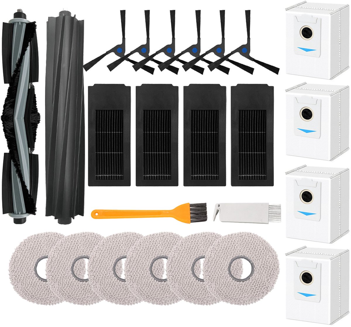 Vervangingsonderdelen geschikt voor ECOVACS DEEBOT X2 Omni / X2 robotstofzuiger (24 stuks)