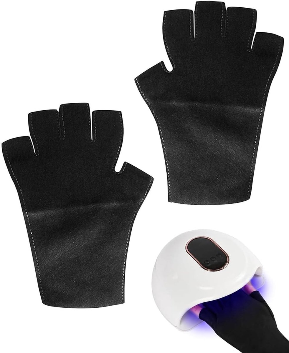 UV Beschermende Handschoenen - Nagel Lamp Handschoenen - Manicure Bescherming - Vingerloos Ontwerp UPF50+