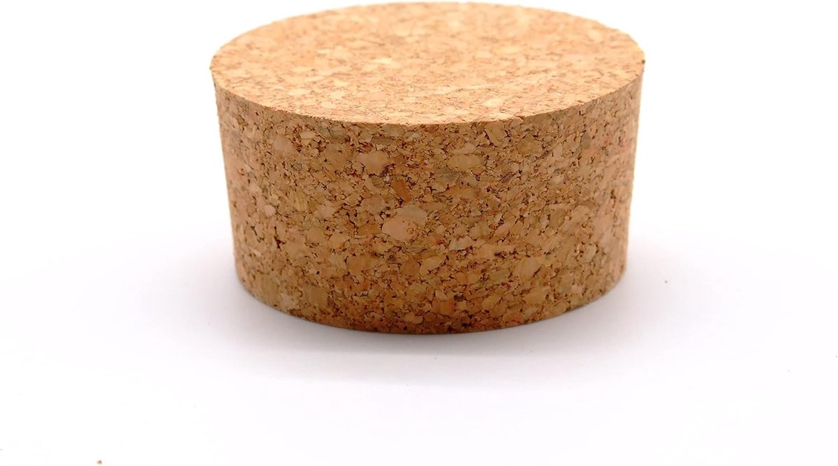 Kurken Deksel - Afsluitdop Stop - Voedsel Karaf - Taps Toelopend - 48/44mm - Beige
