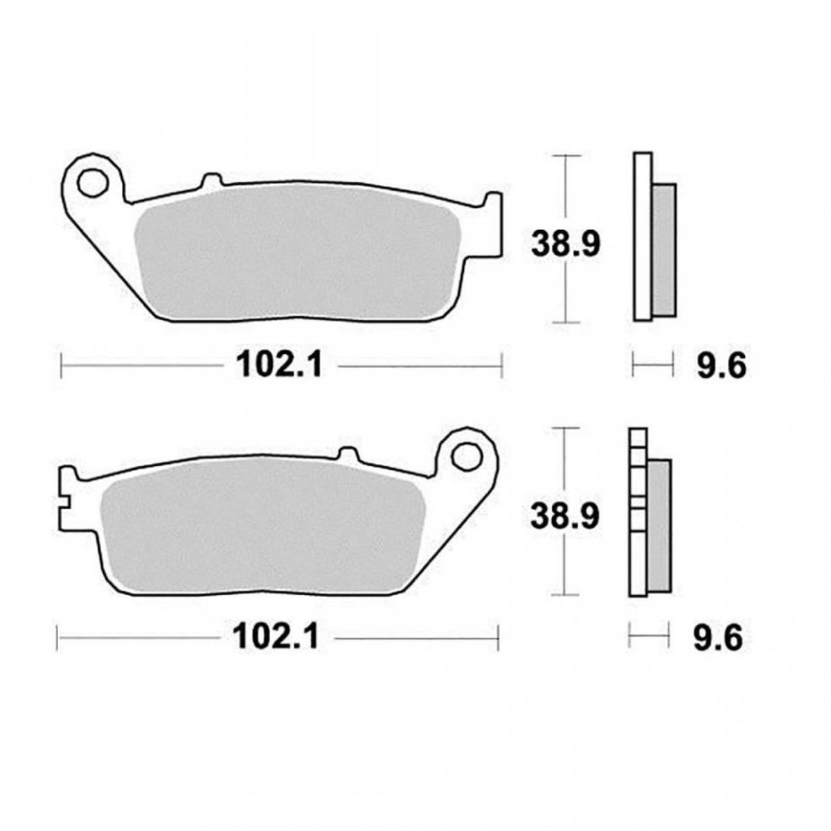Plaquette de frein Perftec pour Moto Honda 600 CBR FV FW PC31 1997 à 1998 AVG / AVD Neuf