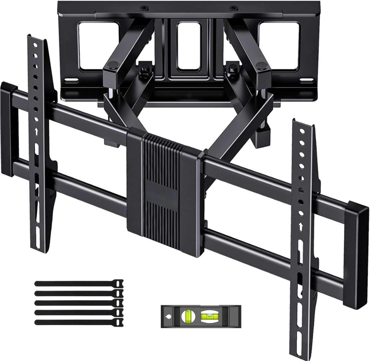 SAVI® TV Beugel Draaibaar en Kantelbaar - TV Beugel Draaibaar - TV Beugel Kantelbaar - Zwart - 44cm x 28cm x 8cm