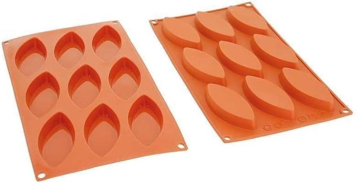 Siliconen bakvorm - Taartvorm mal - Gebak creëren - 9 individuele bakjes - 30x4x17.5 cm