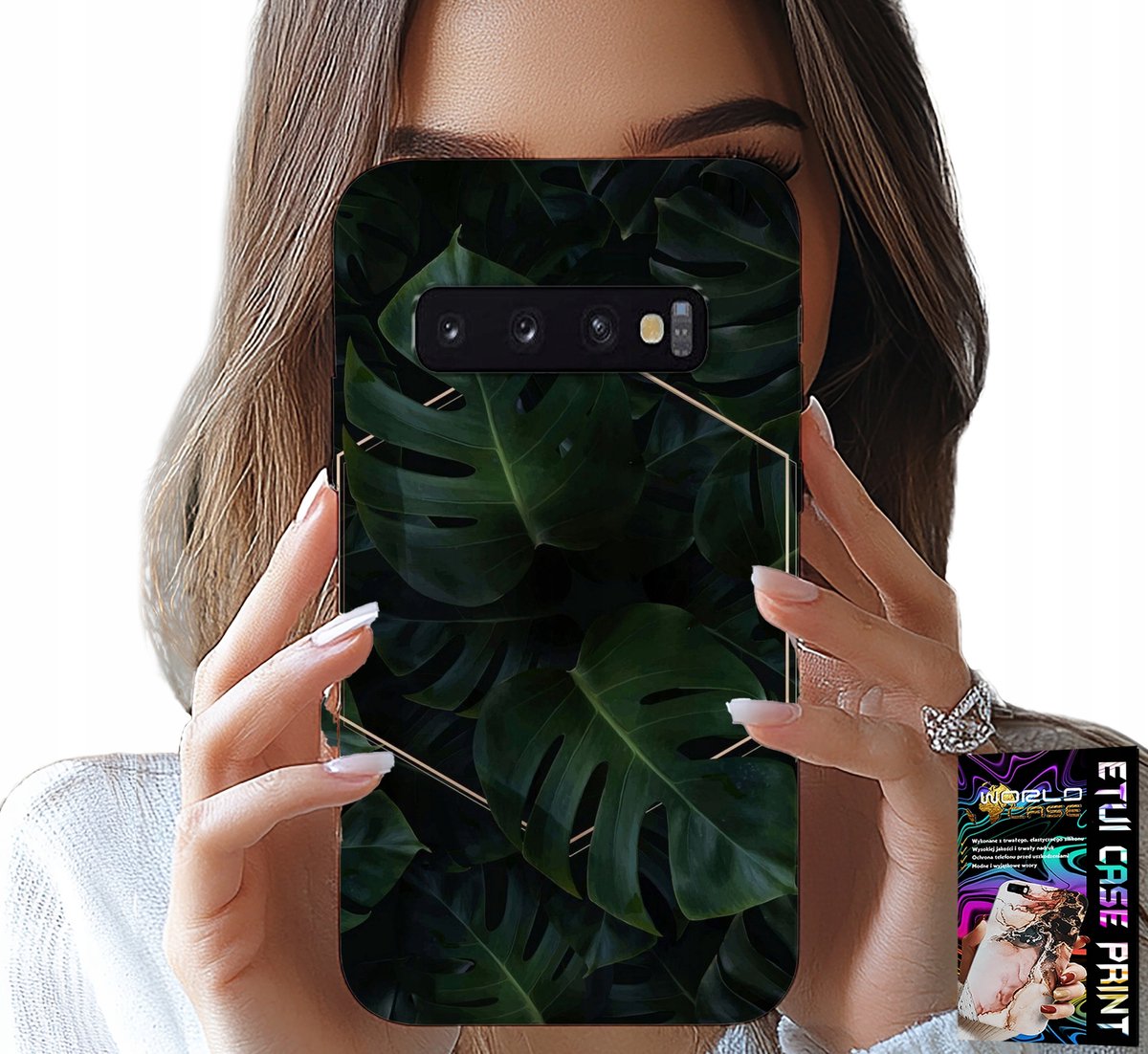 HOESJE VOOR SAMSUNG GALAXY S10 - ELEGANTE BLADEREN MET MODIEUZE PATRONEN OP HET HOESJE