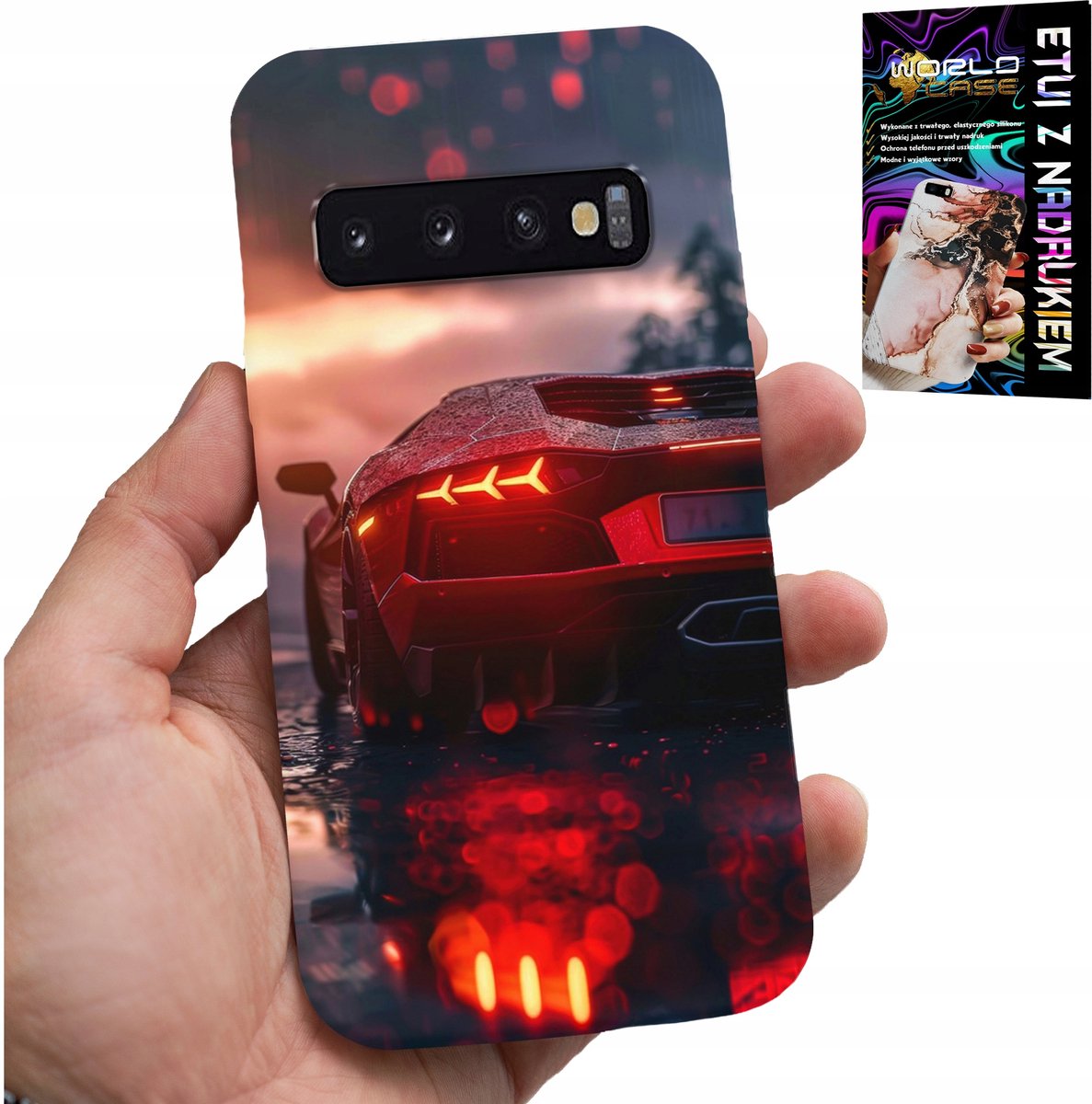HOESJE VOOR SAMSUNG GALAXY S10 PLUS - LUXE AUTO'S, MEGA PATRONEN, COVER