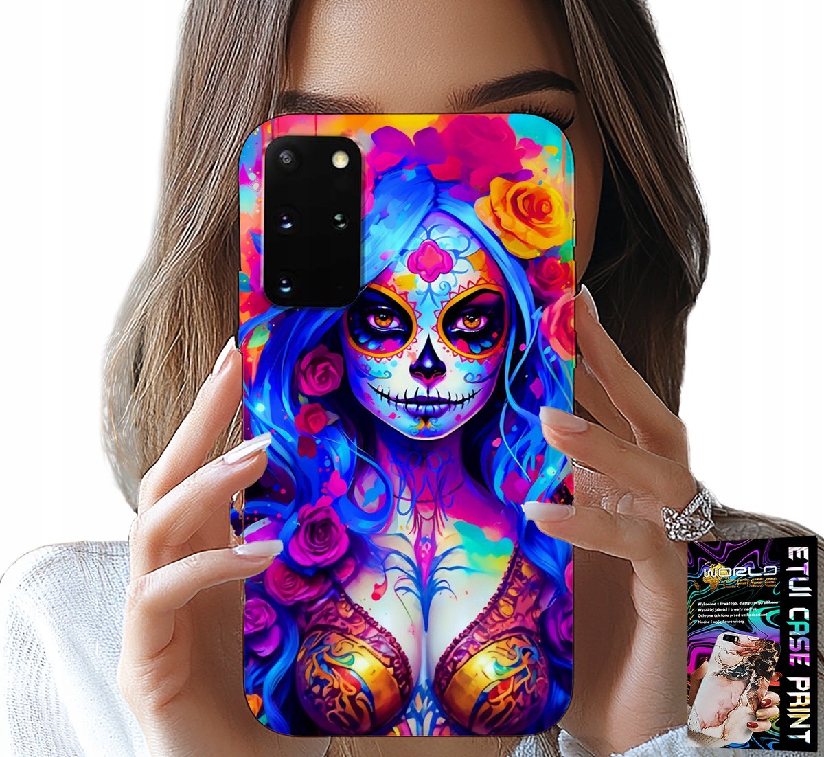 HOESJE VOOR SAMSUNG GALAXY S20 PLUS - MEXICAANS, KLEURRIJKE KONINGIN DES DOODS